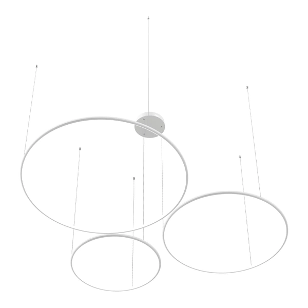 Moderne LED-Pendelleuchte Orbit S No.3 100 cm Weiß 3000K mit Tuya LEDesign