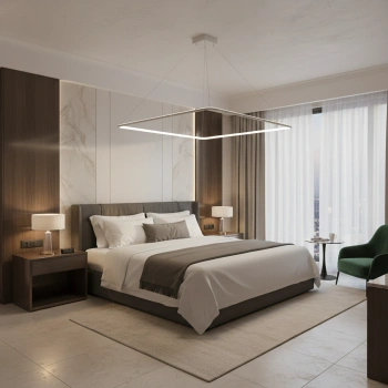 Pendelleuchte Led Quadrum No.1 120 cm Weiß 3000K mit Fernbedienung LEDesign