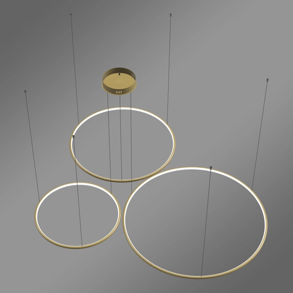 Moderne LED-Pendelleuchte Orbit S No.3 100 cm Gold 3000K mit Tuya LEDesign