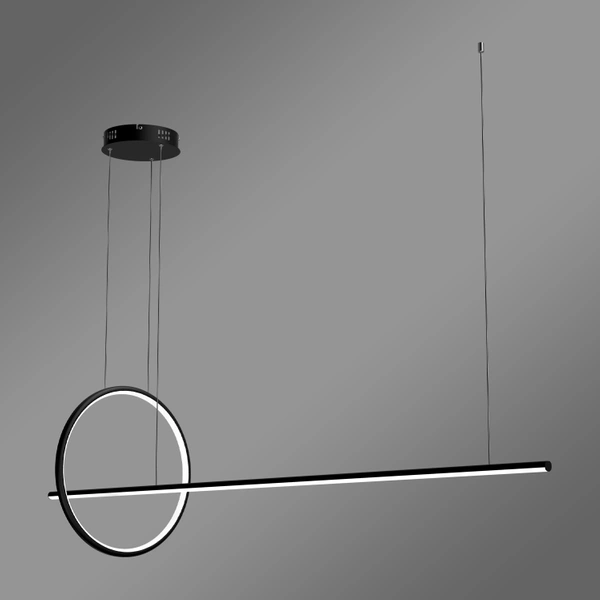 Moderne LED-Pendelleuchte Geometrik 40 cm Schwarz 3000K mit Fernbedienung LEDesign