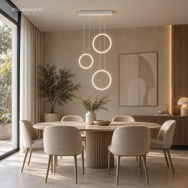 Moderne Led Moon Pendelleuchte Nein.3 Weiß 3000K LEDesign