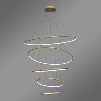 Moderne LED-Pendelleuchte Orbit No.5 120 cm Gold 3000K mit Tuya LEDesign