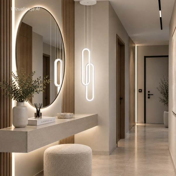 Moderne LED-Pendelleuchte Led Ellipse No.2 Weiß 4000K LEDesign