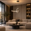 Moderne Led-Pendelleuchte Celestial No.2 schwarz mit Tuya App 3000K LEDesign