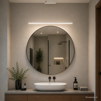 Moderne LED-Pendelleuchte LINE 80 cm Weiß 4000K LEDesign