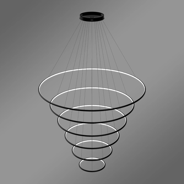 Moderne LED-Pendelleuchte Orbit No.6 150 cm Schwarz 3000K LEDesign