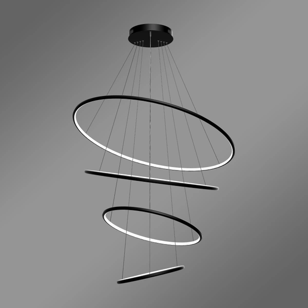 Moderne LED-Pendelleuchte Orbit No.4 100 cm Schwarz 3000K dimmbar LEDesign