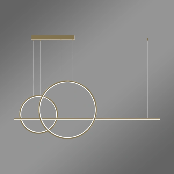Moderne LED-Pendelleuchte Geometrik No.4 Gold 4000K mit Fernbedienung LEDesign