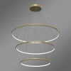 Moderne LED-Pendelleuchte Orbit No.3 100 cm Gold 4000K mit Fernbedienung LEDesign