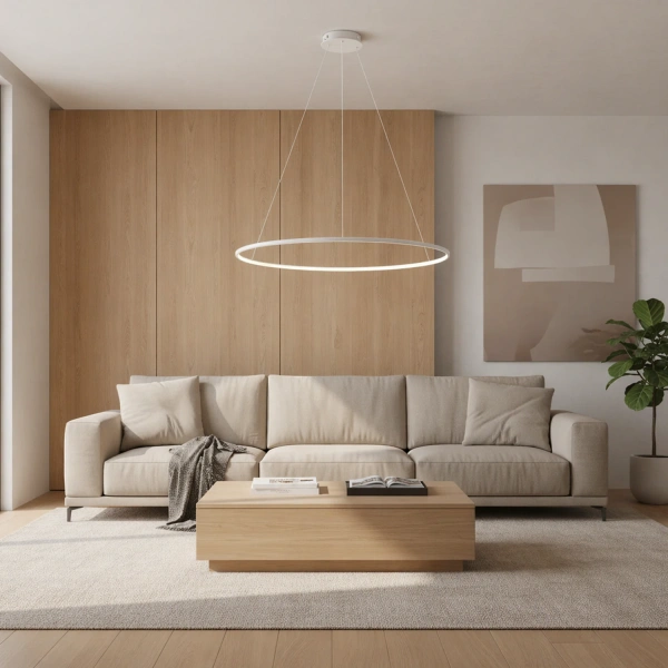 Moderne LED-Hängeleuchte Orbit No.1 100 cm Weiß 3000K LEDesign