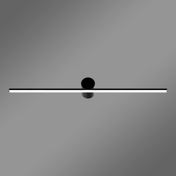 LED-Wandleuchte Line No.2 80 cm Schwarz 3000K LEDesign