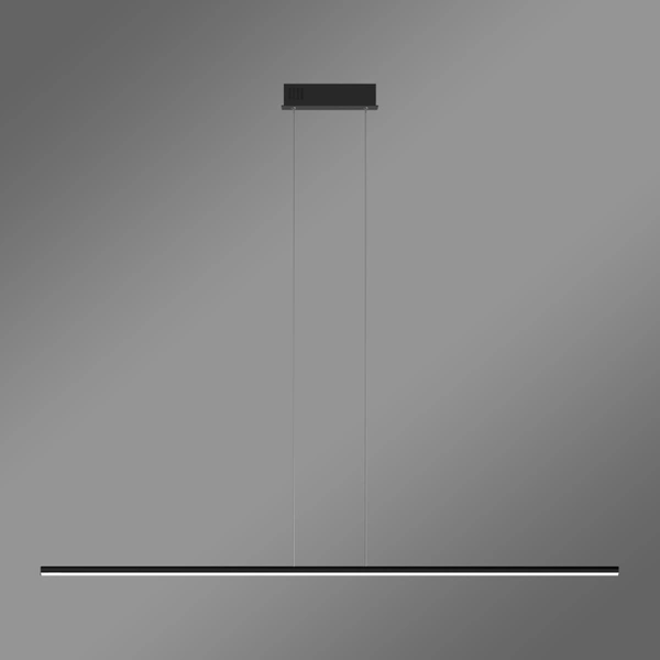 Moderne LED-Pendelleuchte LINE 120 cm Schwarz 4000K dimmbar LEDesign