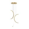 Moderne LED-Pendelleuchte Moon No.3 40 cm Gold mit Fernbedienung 3000K–6000K LEDesign