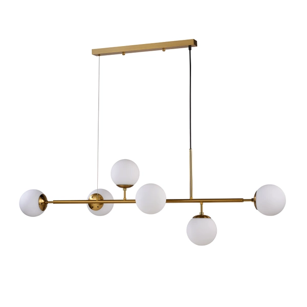 Lunaris 6 Classic gold - eine moderne Deckenleuchte für elegante Innenräume