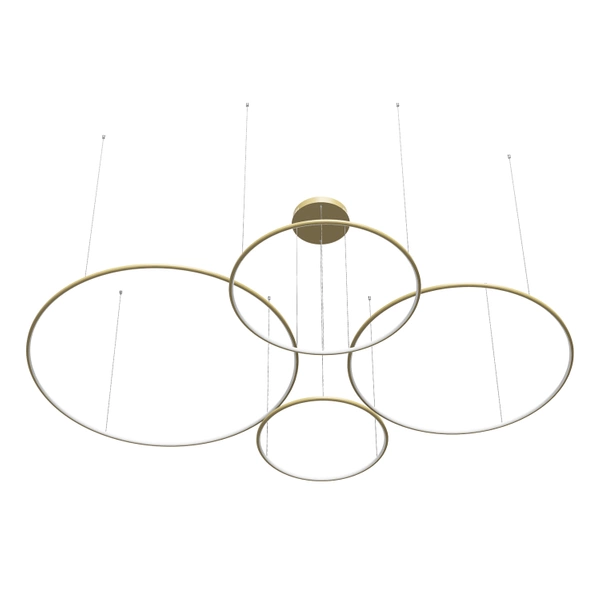 Moderne LED-Pendelleuchte Orbit S No.4 120 cm Gold 3000K mit Tuya LEDesign