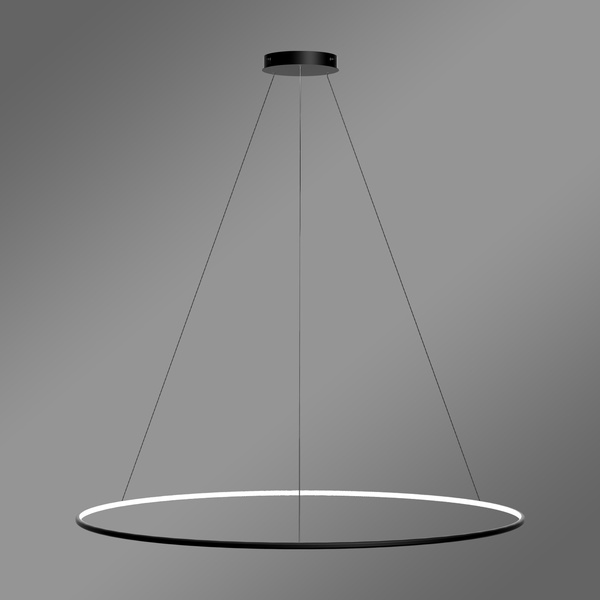 Moderne LED-Hängeleuchte Orbit No.1 150 cm Schwarz 3000K mit Fernbedienung LEDesign