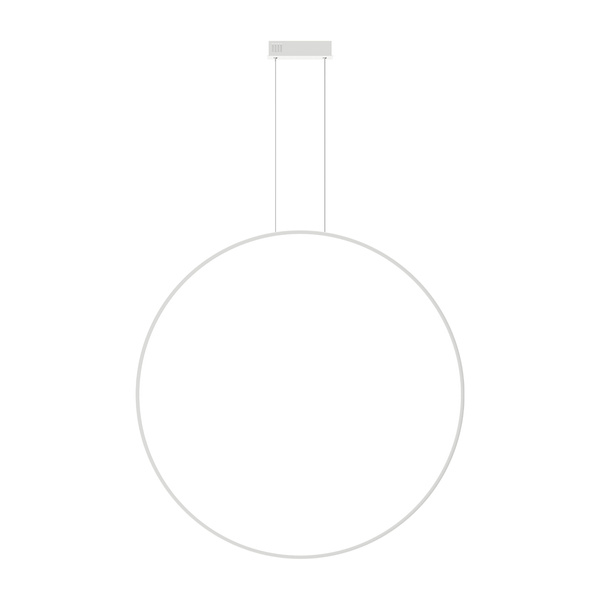 Moderne Pendelleuchte Led Moon 100 cm Weiß, mit Fernbedienung, warmes Licht 3000K | LEDesign