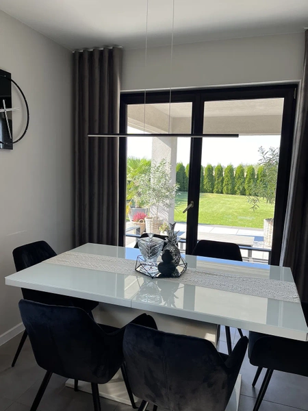 Moderne LED-Pendelleuchte LINE 100 cm Schwarz 3000K dimmbar LEDesign