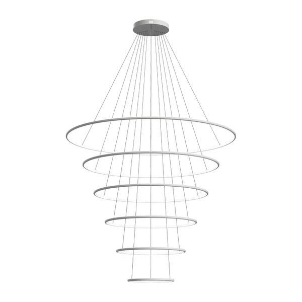 Moderne LED-Pendelleuchte Led Orbit No.6 150 cm Weiß 3000K LEDesign