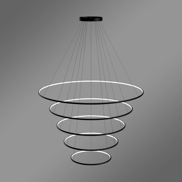 Moderne LED-Pendelleuchte Orbit No.5 150 cm Schwarz 4000K LEDesign