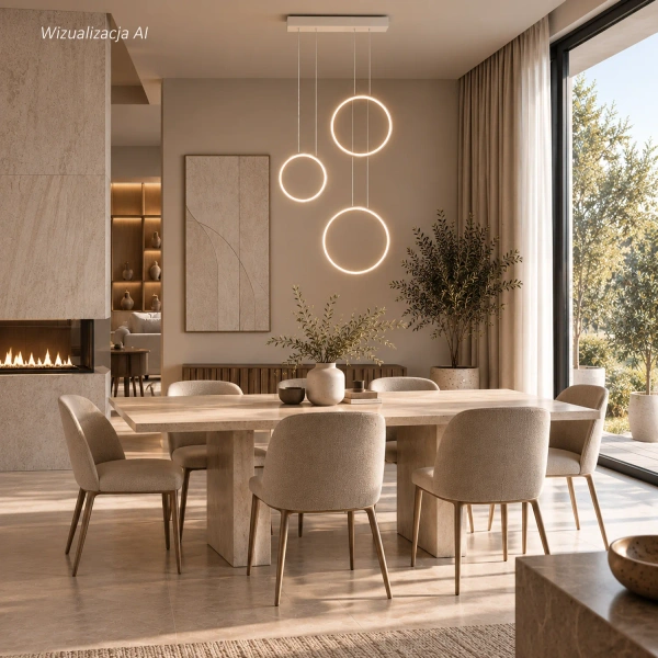 Moderne LED-Pendelleuchte Moon No.3 Weiß mit Fernbedienung 3000K–6000K LEDesign