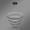 Moderne LED-Pendelleuchte Orbit No.4 100 cm Schwarz 3000K mit Tuya LEDesign
