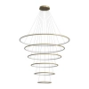 Moderne LED-Pendelleuchte Led Orbit No.6 150 cm Gold 3000K mit Tuya LEDesign