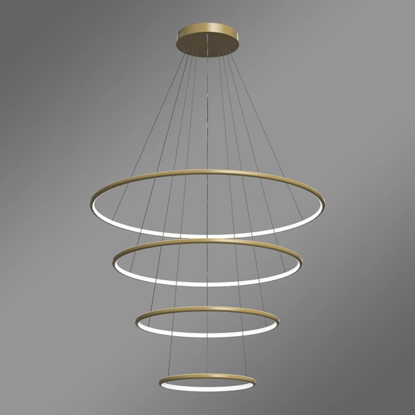 Moderne LED-Pendelleuchte Orbit No.4 Gold 100 cm 4000K mit Tuya LEDesign