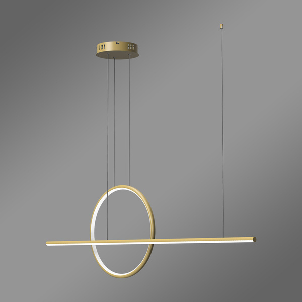 Moderne LED-Pendelleuchte Geometrik  2 40 cm Gold 4000K mit Fernbedienung LEDesign