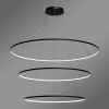 Moderne LED-Pendelleuchte Orbit No.3 150 cm Schwarz 4000K mit Fernbedienung LEDesign