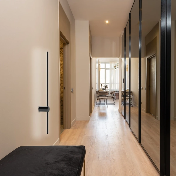 LED-Wandleuchte Line 120 cm Schwarz 3000K mit Fernbedienung LEDesign