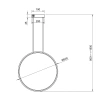 Moderne Hängeleuchte Led Moon 50 cm schwarz, mit Fernbedienung, 4000K LEDesign