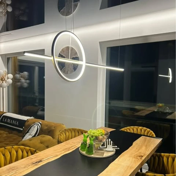 Moderne LED-Pendelleuchte Geometrik 40 cm Gold 3000K LEDesign