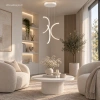Moderne Pendelleuchte Led Moon No.3 40 cm Weiß 4000K | LEDesign