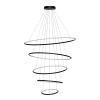 Moderne LED-Pendelleuchte Orbit No.5 120 cm Schwarz 3000K mit Tuya LEDesign