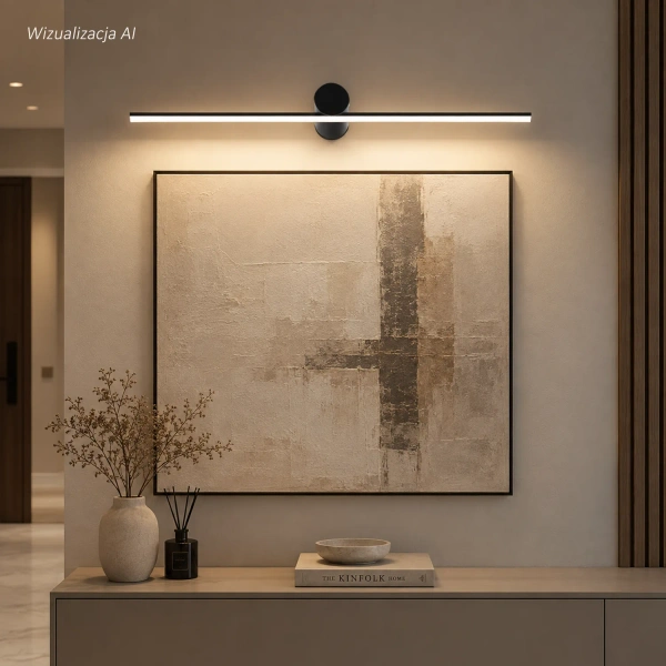 LED-Wandleuchte Line No.2 80 cm Schwarz 3000K LEDesign