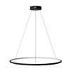 Moderne LED-Pendelleuchte Orbit No.1 80 cm Schwarz 4000K dimmbar LEDesign