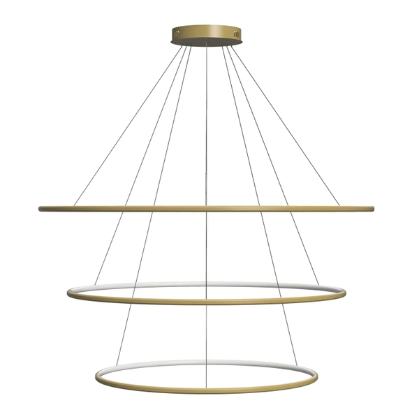 Moderne LED-Pendelleuchte Orbit No.3 120 cm Gold 4000K LEDesign