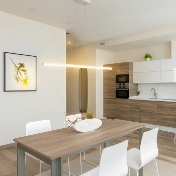 Moderne LED-Pendelleuchte LINE 100 cm Weiß 3000K LEDesign