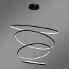 Moderne LED-Pendelleuchte Orbit No.4 120 cm Schwarz 4000K mit Tuya LEDesign