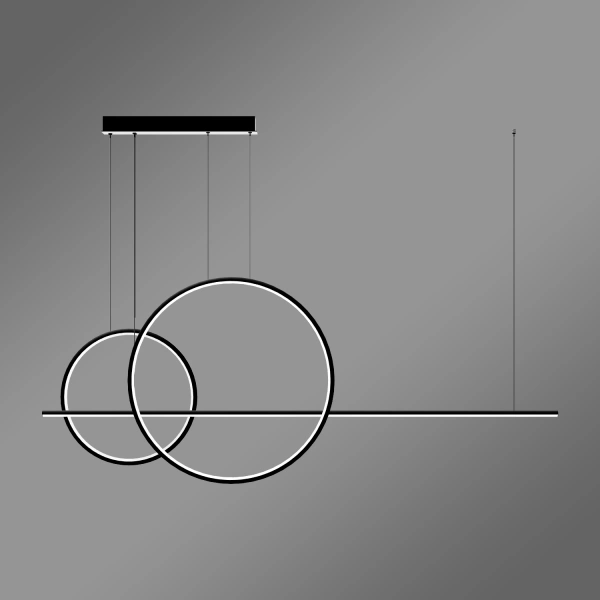 Moderne LED-Pendelleuchte Geometrik No.4 Schwarz 4000K mit Fernbedienung LEDesign