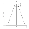 Moderne LED-Pendelleuchte Orbit No.1 80 cm Gold 3000K LEDesign