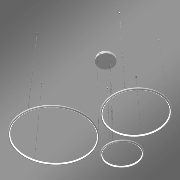 Moderne LED-Pendelleuchte Orbit S No.3 80 cm Weiß 4000K mit Fernbedienung LEDesign