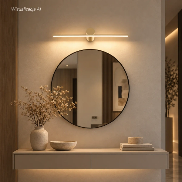 LED-Wandleuchte Line No.2 80 cm Gold 4000K LEDesign