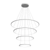 Moderne LED-Pendelleuchte Orbit No.4 100 cm Weiß – variable Lichtfarbe, Fernbedienung LEDesign