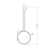 Moderne Pendelleuchte LED Moon B 40 cm in Schwarz, neutrales Licht 4000K | LEDesign