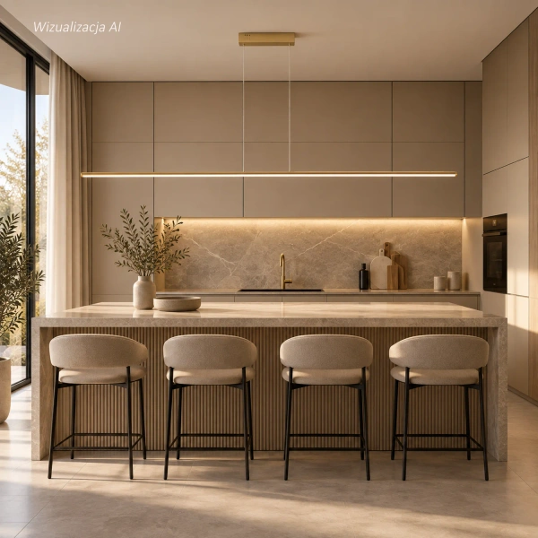 Moderne LED-Pendelleuchte Led Line 180 cm Weiß mit Fernbedienung 4000K LEDesign