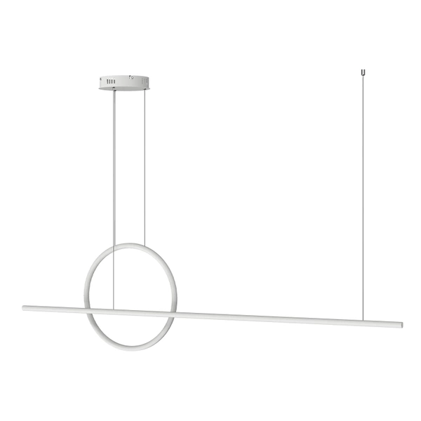 Moderne LED-Pendelleuchte Geometrik 40 cm Weiß 4000K mit Fernbedienung LEDesign