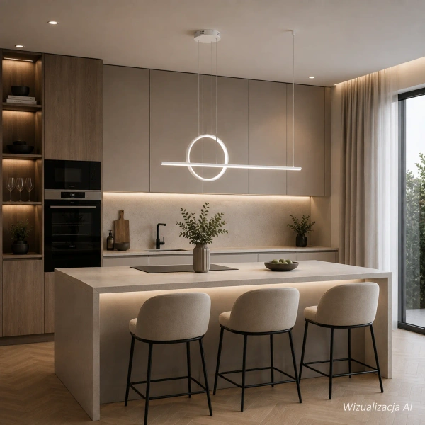 Moderne LED-Pendelleuchte Geometrik 2 40 cm Weiß 3000K LEDesign