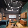 Moderne LED-Pendelleuchte Orbit S No.3 80 cm Schwarz 3000K mit Tuya LEDesign